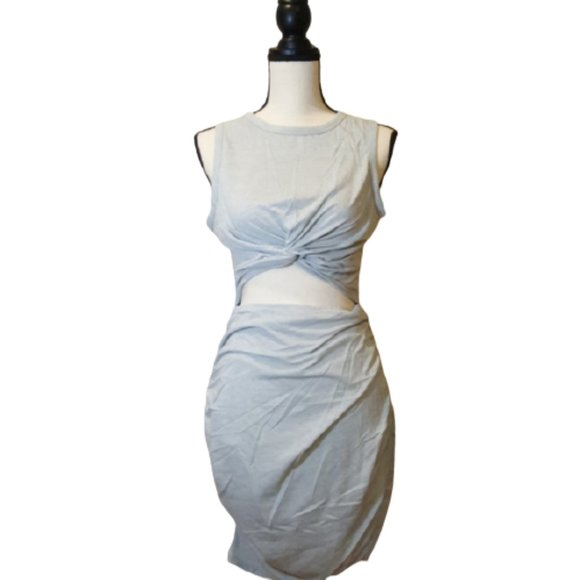 ☄ONE LEFT SZ L☄ Knot T-shirt Mini- Gray F - Picture 2 of 10